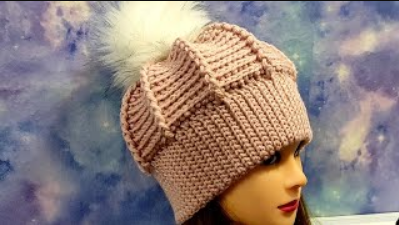 Зимняя шапочка рельефными столбиками крючком. Теплая шапочка для начинающих. (720p).mp4 смотреть онлайн