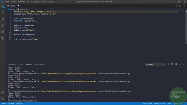 Tuplas en python 3.8 || Curso de python 2020 смотреть онлайн