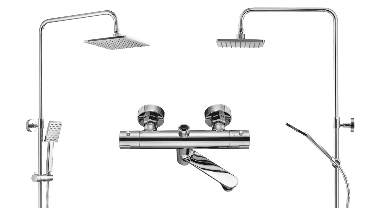 Семейный душ Swedbe Calypso 5068 с термостатическим смесителем Swedbe Hermes 9042 смотреть онлайн