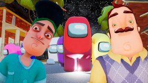 ШОУ ПРИВЕТ СОСЕД!ПРЕДАТЕЛЬ СРЕДИ НАС! ИГРА AMONG US В HELLO NEIGHBOR 2 ПРОХОЖДЕНИЕ!АМОНГ АС ПРИКОЛЫ!