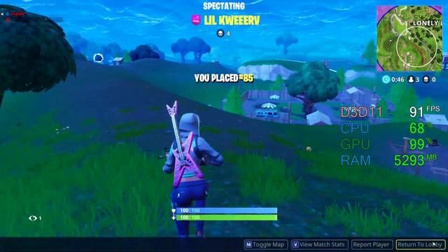 GeForce GT 1030 -- Intel Core i3-8100 -- Fortnite Battle Royale FPS Test Low смотреть онлайн