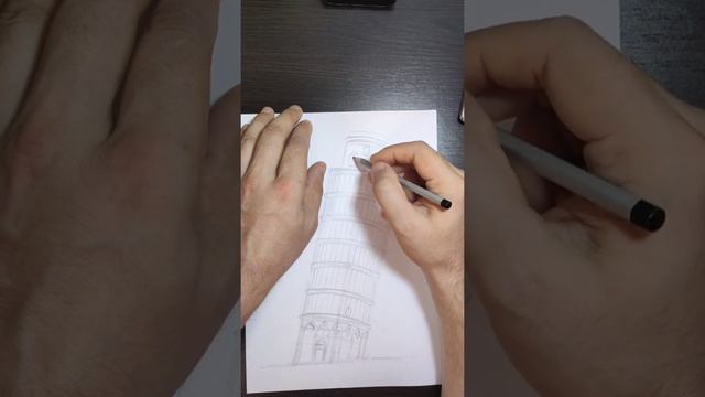 Рисуем пизанскую башню. Уроки рисования для детей и школьников. смотреть онлайн