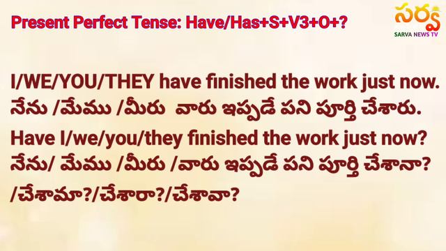 Present Perfect Tense-QUESTION MAKING смотреть онлайн