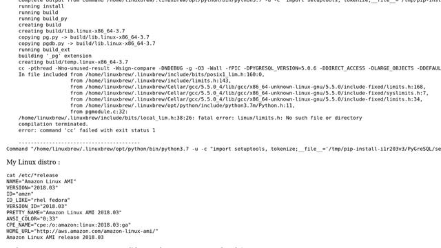 pip install PyGreSQL failed with fatal error смотреть онлайн