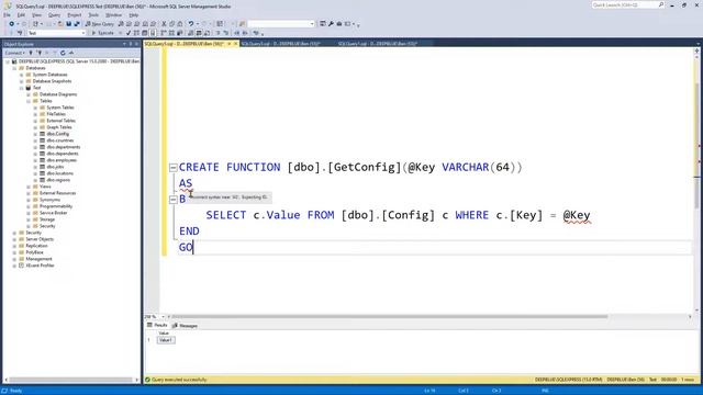 SQL Server: How to Create a Function Using SQL Script смотреть онлайн