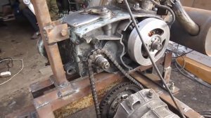 Самодельный трактор-переломка с мотоциклетным двигателем