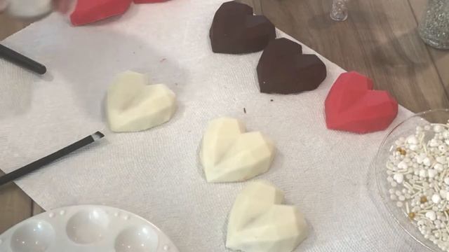 ♥️HOW TO MAKE GEOMETRIC CAKES ❤️ It is so beautiful ?Готовим десерт в форме сердец❤️ смотреть онлайн