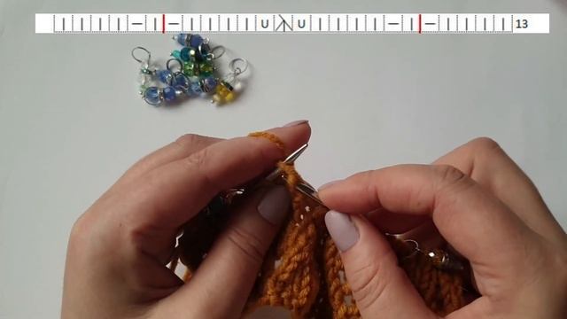 Ромбы спицами, узор для пледа, пуловера. Видеоурок смотреть онлайн