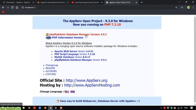Install Appserv Server to Run PHP code смотреть онлайн