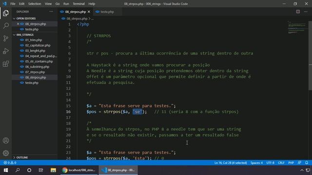 PHP 8 PARTE 2 #018 STRRPOS смотреть онлайн