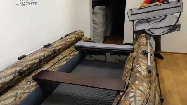 Лодка Риф Тритон 390F НДНД Камуфляж Лес