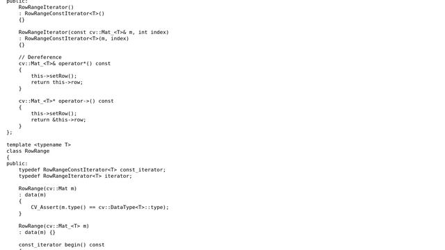 Code Review: Custom iterator implementation returning OpenCV Mat смотреть онлайн