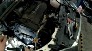 Опель мокка замена помпы.