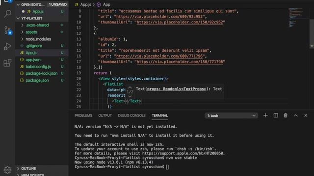 [React Native] FlatList смотреть онлайн