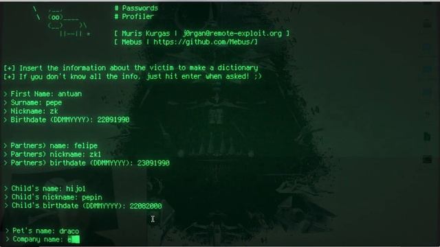 26- Passwords Lists Common User Passwords Profiler CUPP | Ethical Hacking, Seguridad Ofensiva y PT смотреть онлайн
