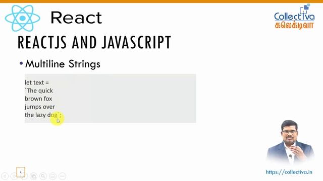 #8. தமிழில் | Template Literals in Javascript | ReactJS Development смотреть онлайн