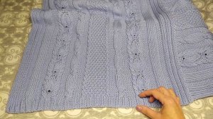 Простое пончо спицами.Как вязала.