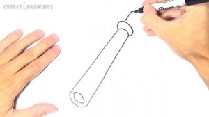 How to draw a Flute for kids | Flute Easy Draw Tutorial