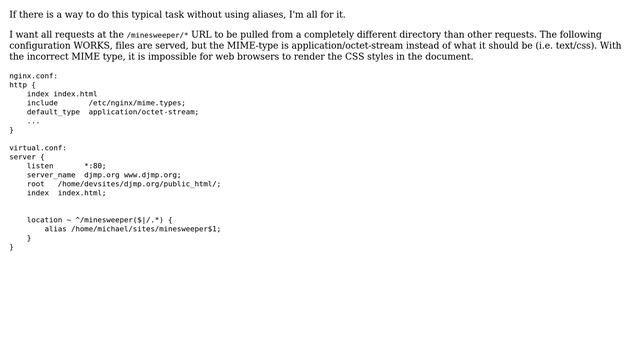 DevOps & SysAdmins: Why is nginx serving the wrong MIME-type for requests in directory alias? смотреть онлайн