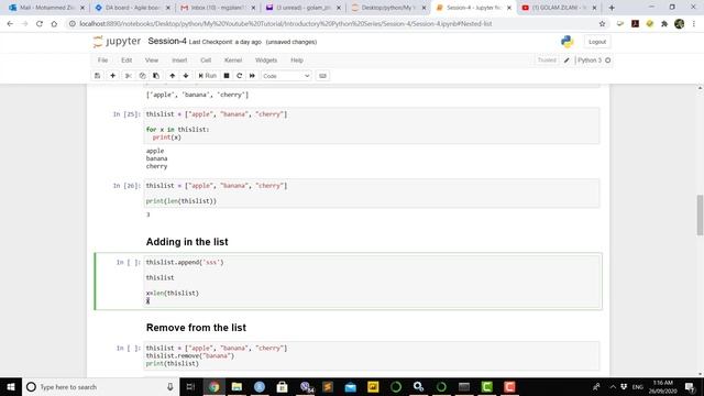 Python Tutorial for Beginners | Code example of List, Dictionary & string in jupyter notebook. смотреть онлайн