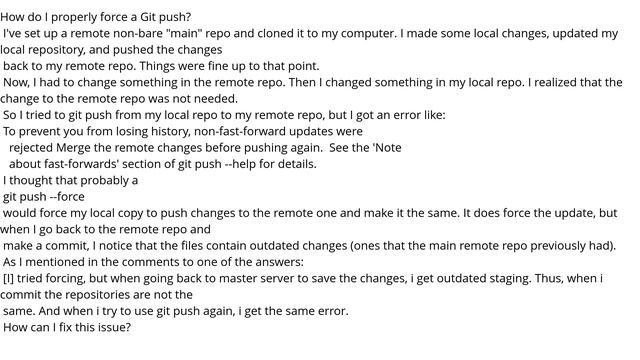How do I properly force a Git push? смотреть онлайн