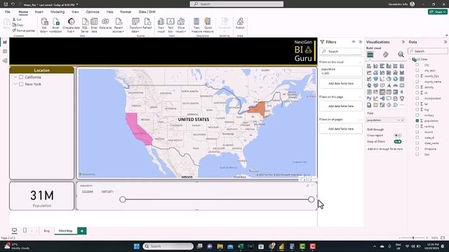 Power BI Map Visualization Tutorial - 4 awsome Map visuals! ??️ смотреть онлайн