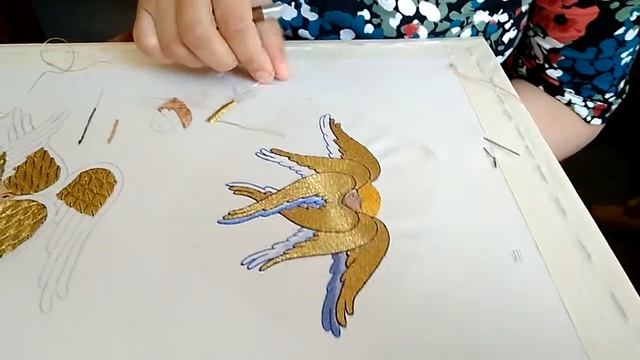 Вышивка херувимов золотом смотреть онлайн