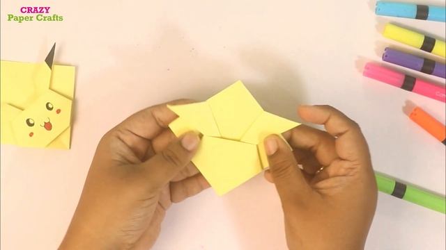 Origami Pikachu Bookmark Tutorial смотреть онлайн