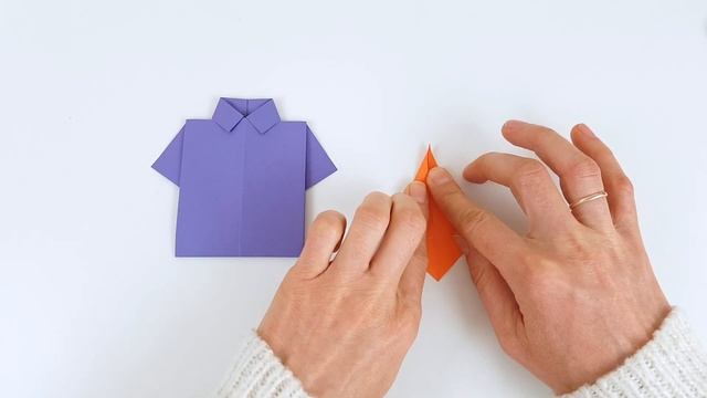 Оригами Рубашка с галстуком из бумаги Поделки на 23 февраля из бумаги Подарок папе на 23 февраля смотреть онлайн