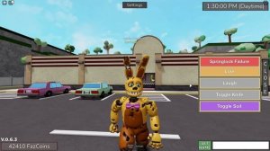 New William Afton, Spring Bonnie, and Springlock Failure in Roblox Archived Nights FNAF Roleplay