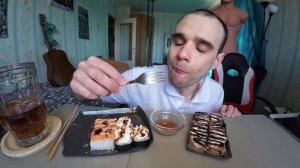 МУКБАНГ НАРЕЗКИ ЛУЧШЕЕ - РОЛЛЫ СЕТ / СЛАДКИЕ РОЛЛЫ / EATING Mukbang АСМР 20. 05. 2024