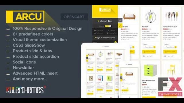 Preview Arcu â€" Responsive template for OpenCart store смотреть онлайн