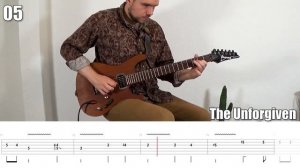 10 Лучших риффов Металлика (Табулатура) Guitar Tutorial TABS