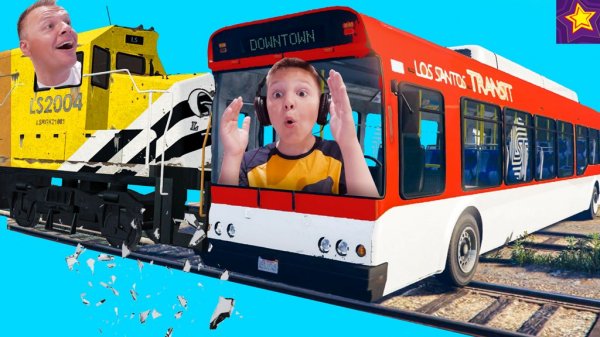 Как ОСТАНОВИТЬ Поезд АВТОБУСАМИ Тест на ПРОЧНОСТЬ в ГТА5 от Игорюшины Игруши