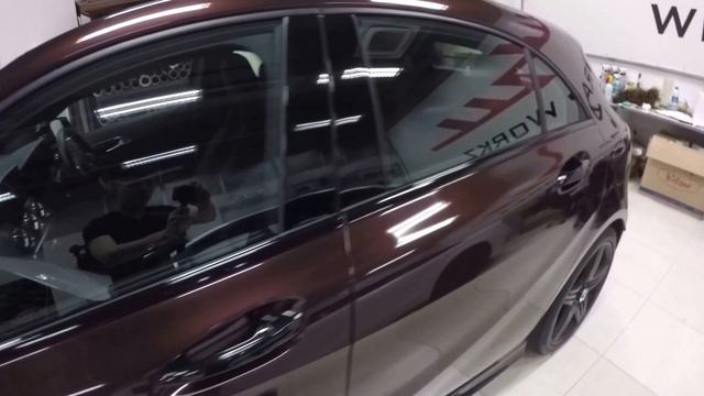 Gloss Black Rose Mercedes Benz A250 by Wrap Workz Hong Kong (GoPro Details) смотреть онлайн