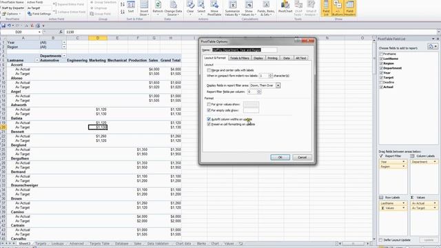 Microsoft Excel 2010 Level Three Video 35 Pivot Table Options смотреть онлайн