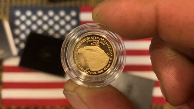 2021 1/10 oz American gold eagle proof type 2 in hand short review смотреть онлайн