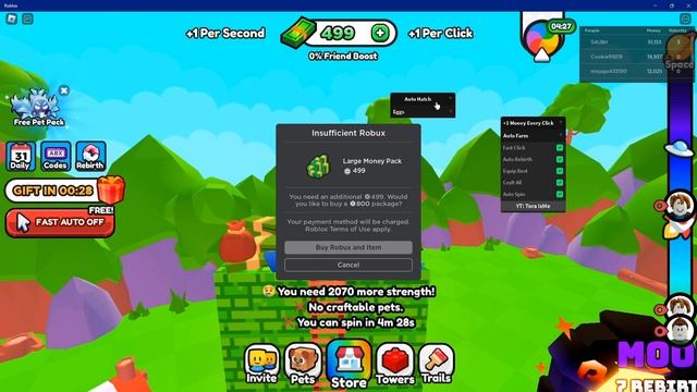 +1 Money Every Click Script Roblox (INF MONEY FARM! Autofarm Gui, Auto Hatch + MORE! PASTEBIN 2023? смотреть онлайн