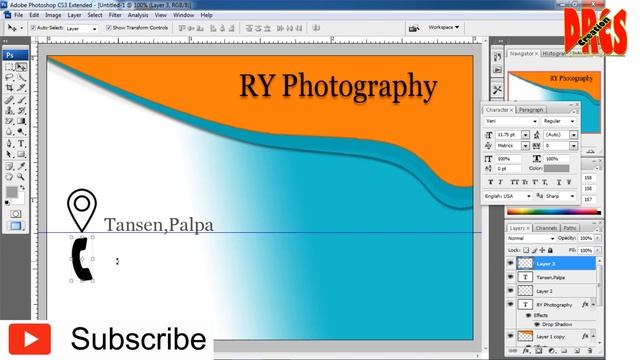 Business Card Design in Photoshop cs3 Tutorial | Learn Photoshop смотреть онлайн