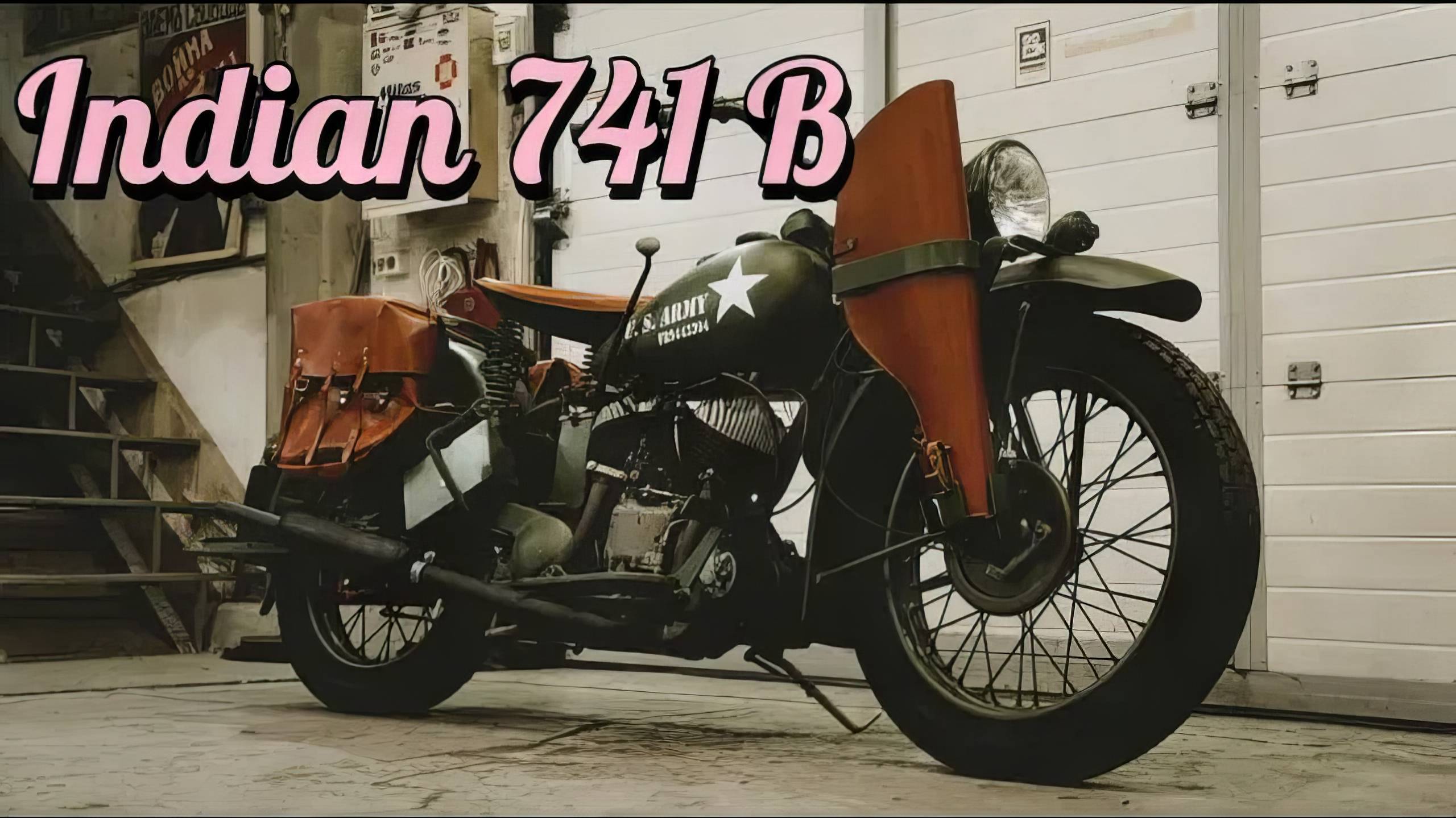 Завершили Indian 741B. Реставрация военного мотоцикла США. смотреть онлайн