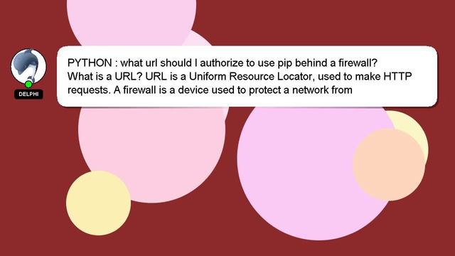 PYTHON : what url should I authorize to use pip behind a firewall? смотреть онлайн