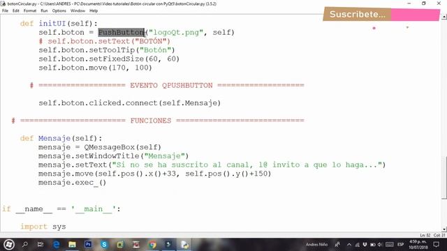 Botón circular con Python y PyQt5 смотреть онлайн
