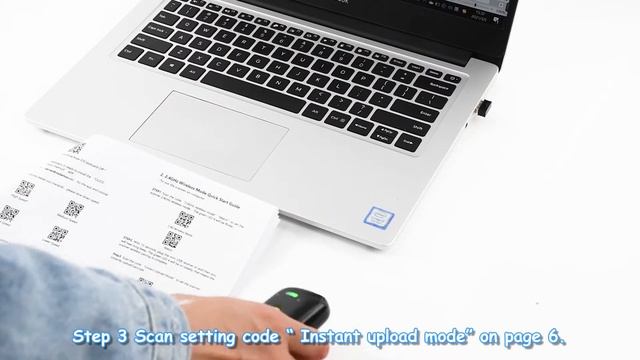 NADAMOO Bur3076-2D Barcode Scanner Wireless Connection Steps смотреть онлайн