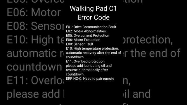 Walking Pad C1 - Error Code смотреть онлайн