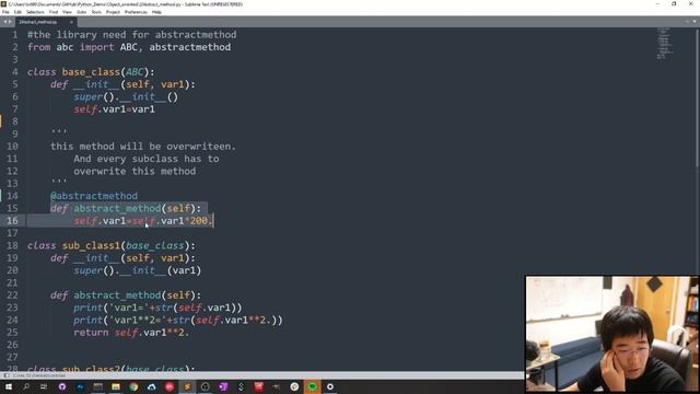 Abstract method, Python Object Oriented Programing смотреть онлайн