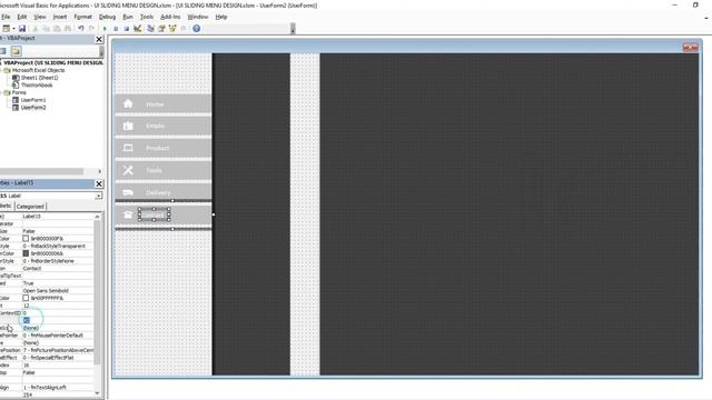 MODERN FLAT UI, SLIDER MENU USERFORM VBA EXCEL | EXCEL & VBA TUTORIAL