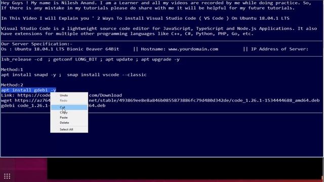 2 Ways To install Visual Studio Code ( VS Code ) On Ubuntu 18.04 LTS смотреть онлайн