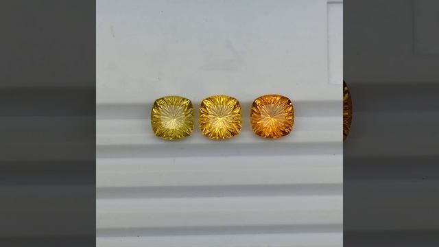 Ювелирные камни - фантазийная огранка цитрина, кушоны 13*13 мм смотреть онлайн