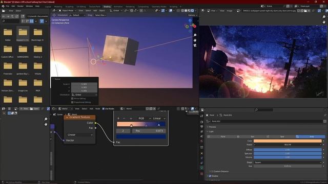 Making Anime in Blender #3 - How to make an anime Night Sky смотреть онлайн