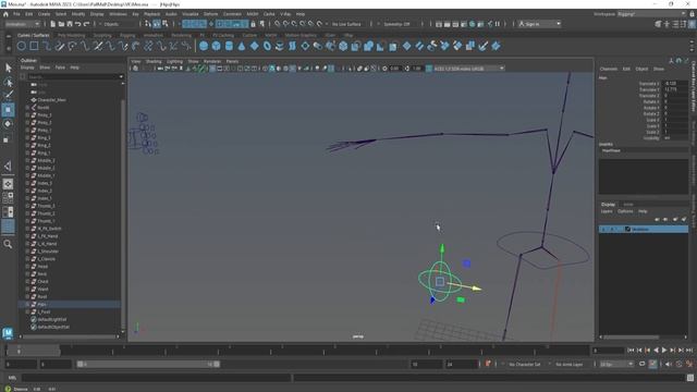 Добавление контроллеров и переключателей на скелет в Maya смотреть онлайн
